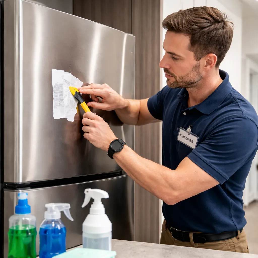 Scheduling sticker removal before property inspection